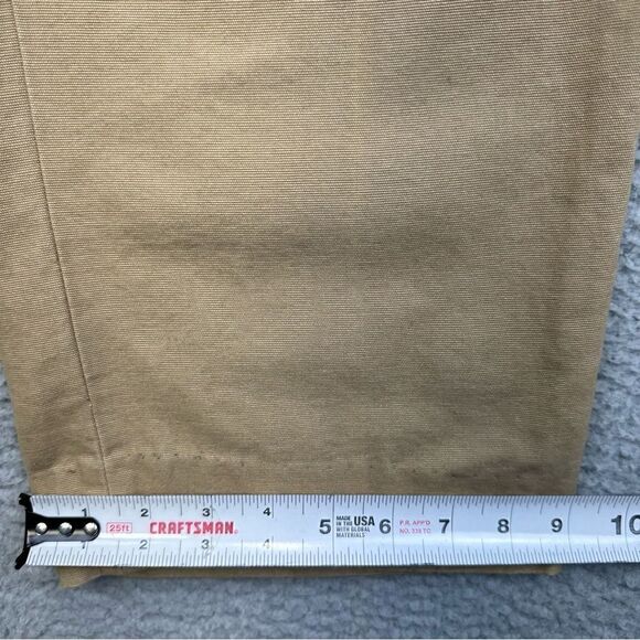 Peter Millar Pants Mens 36 Khaki Wide Leg Flat Front Casual Golf Slacks 33x29* - Picture 13 of 16